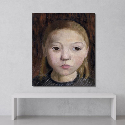 Testa Di Una Ragazza Paula Modersohn-Becker pmb25 quadro stampato su tela