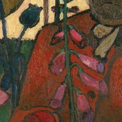 Vecchia Povera Donna Con Una Sfera Di Vetro E Papaveri Paula Modersohn-Becker pmb34 quadro stampato su tela