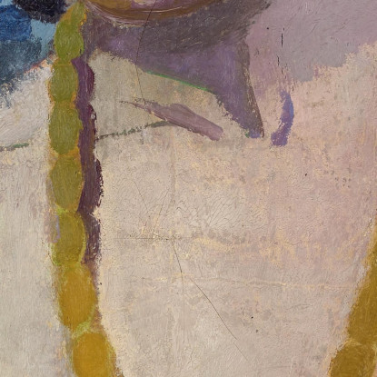 Autoritratto Come Mezza Figura Nuda Con Collana D'Ambra Ii Paula Modersohn-Becker pmb38 quadro stampato su tela