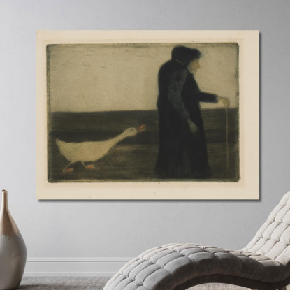 La Donna Con L'Oca Paula Modersohn-Becker pmb50 quadro stampato su tela