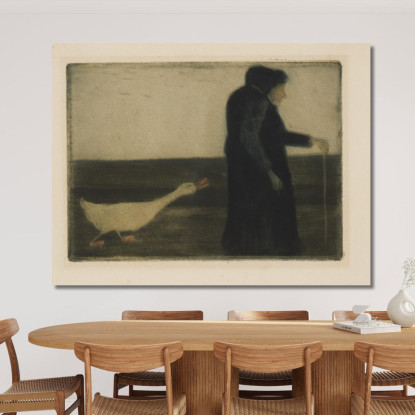 La Donna Con L'Oca Paula Modersohn-Becker pmb50 quadro stampato su tela