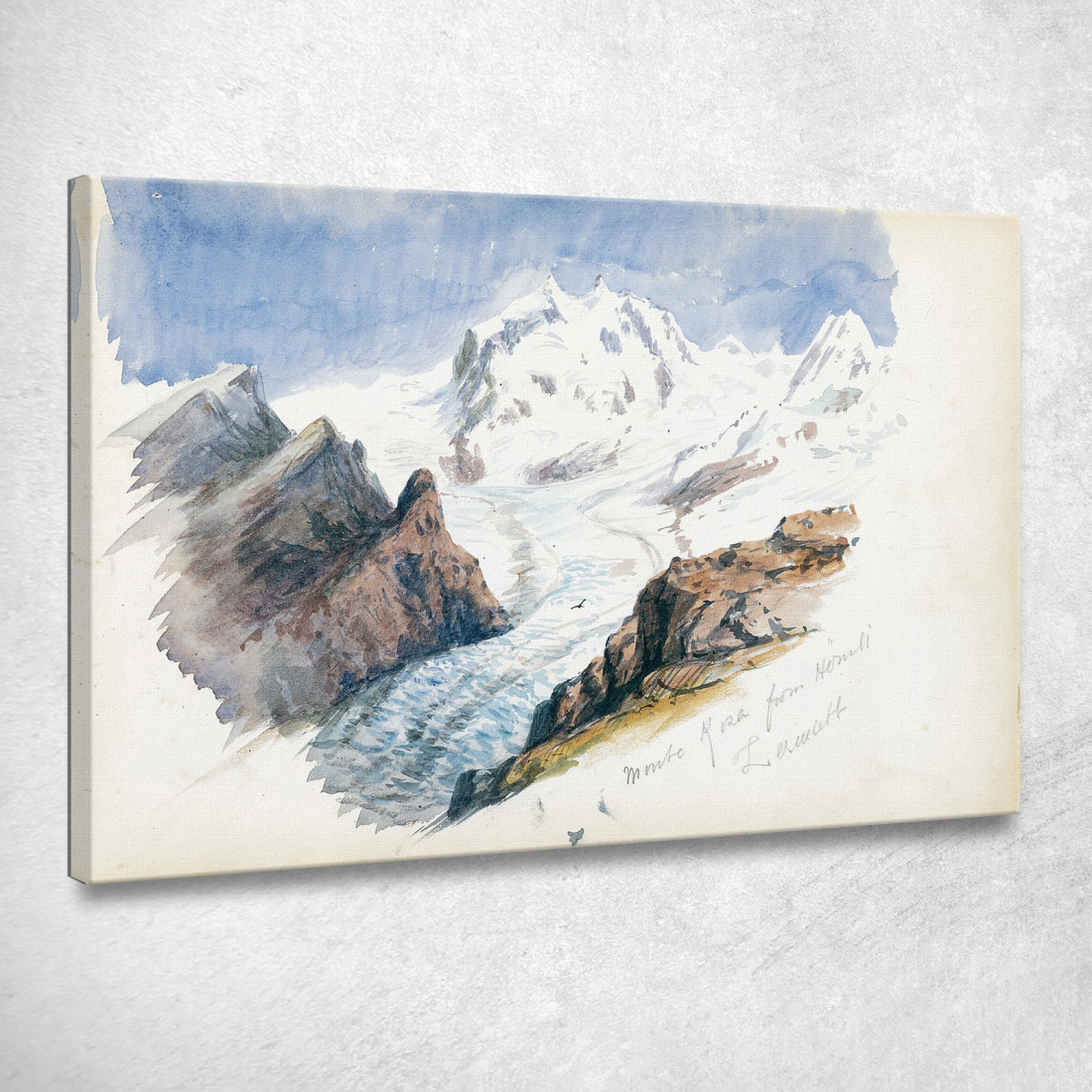 Monte Rosa Dall'Hornli Zermatt John Singer Sargent jss170 quadro stampato su tela