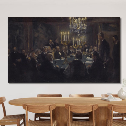 Bozzetto Compositivo Per 'Una Riunione Nella Società Delle Scienze' Peder Severin Krøyer psk31 quadro stampato su tela