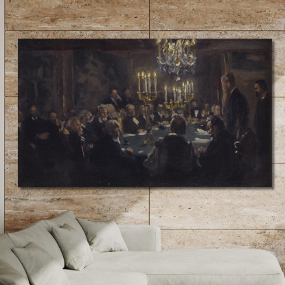 Bozzetto Compositivo Per 'Una Riunione Nella Società Delle Scienze' Peder Severin Krøyer psk31 quadro stampato su tela