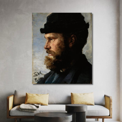 Michael Ancher Peder Severin Krøyer psk37 quadro stampato su tela