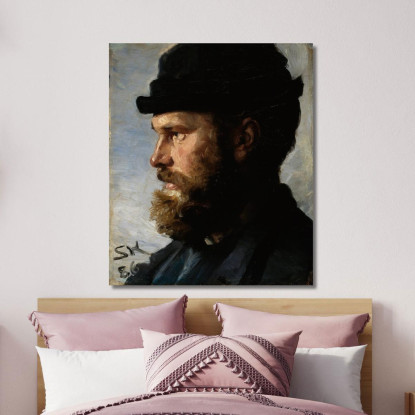 Michael Ancher Peder Severin Krøyer psk37 quadro stampato su tela