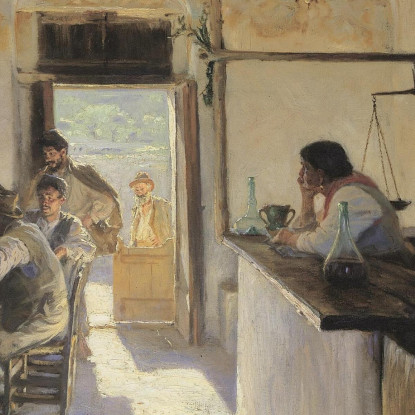 Osteria A Ravello Peder Severin Krøyer psk39 quadro stampato su tela