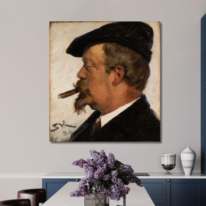 Ritratto Di Vilhelm Rosenstand Peder Severin Krøyer psk41 quadro stampato su tela