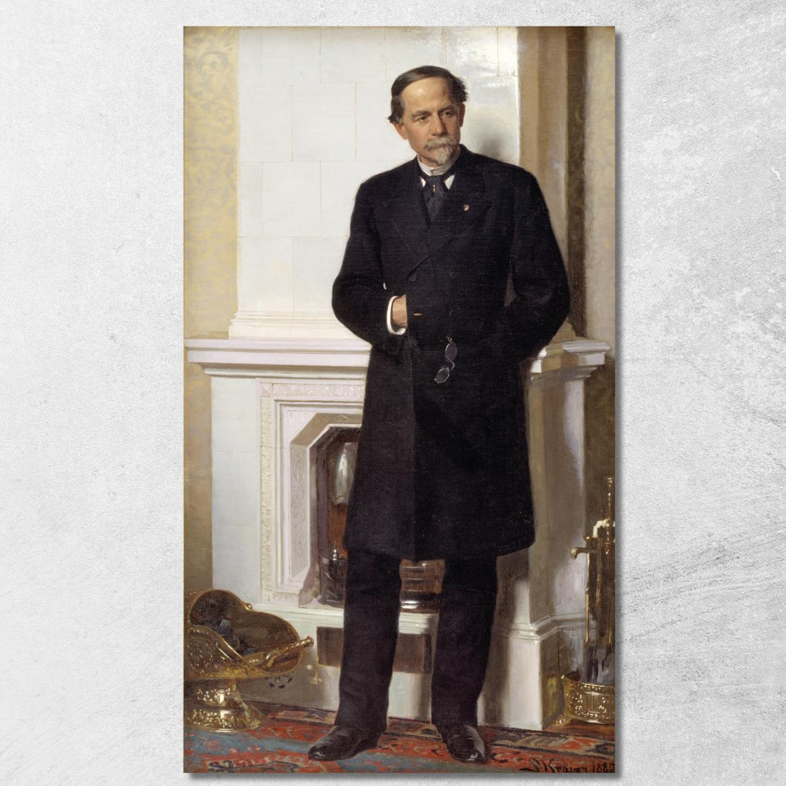 Ritratto Dell'Architetto F. Meldahl Peder Severin Krøyer psk42 quadro stampato su tela