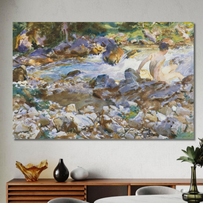 Ruscello Di Montagna John Singer Sargent jss174 quadro stampato su tela