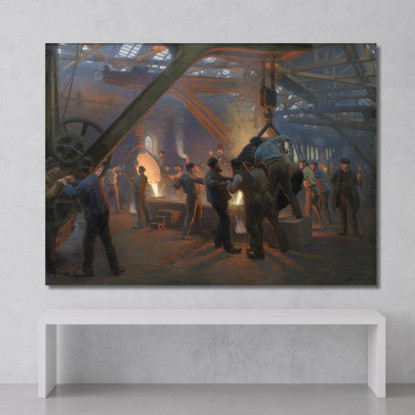 La Fonderia Burmeister E Wain Peder Severin Krøyer psk60 quadro stampato su tela