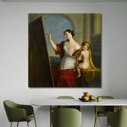 Allegoria Della Pittura Philippe Mercier pmr3 quadro stampato su tela