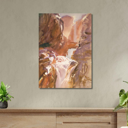 Torrente Di Montagna John Singer Sargent jss176 quadro stampato su tela
