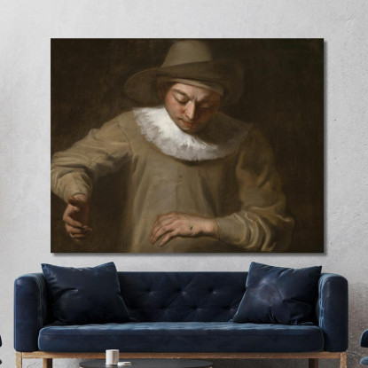 Pierrot Che Cattura Una Mosca Philippe Mercier pmr6 quadro stampato su tela