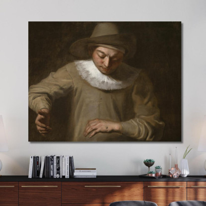 Pierrot Che Cattura Una Mosca Philippe Mercier pmr6 quadro stampato su tela