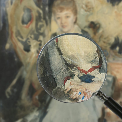 La Signora Reubell Seduta Davanti A Uno Schermo John Singer Sargent jss182 quadro stampato su tela