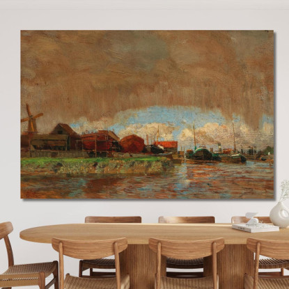 Pioggia E Sole A Dordrecht Tina Blau tbl49 quadro stampato su tela