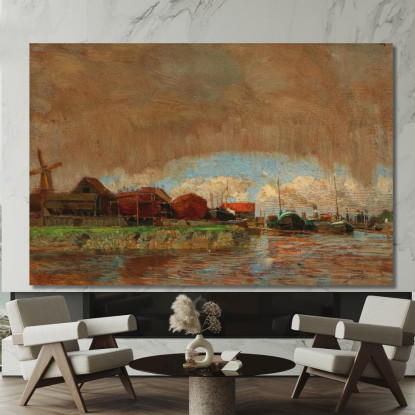 Pioggia E Sole A Dordrecht Tina Blau tbl49 quadro stampato su tela