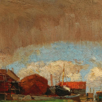 Pioggia E Sole A Dordrecht Tina Blau tbl49 quadro stampato su tela