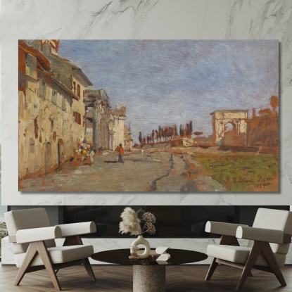 Capriccio Romano Con Arco Di Tito Tina Blau tbl50 quadro stampato su tela
