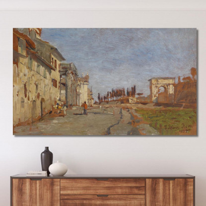 Capriccio Romano Con Arco Di Tito Tina Blau tbl50 quadro stampato su tela