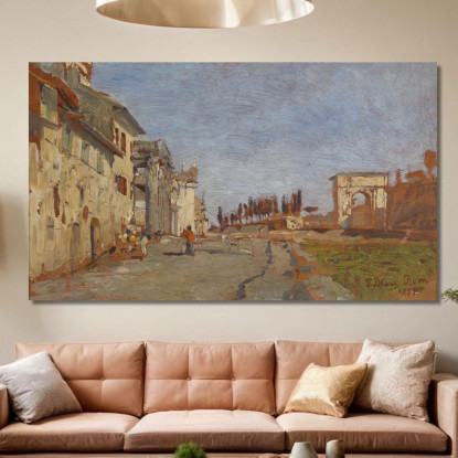Capriccio Romano Con Arco Di Tito Tina Blau tbl50 quadro stampato su tela