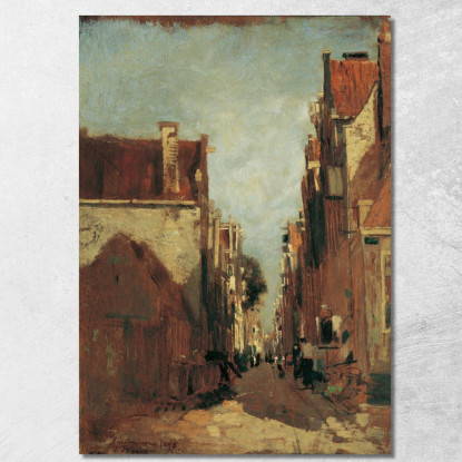 Strada Ad Amsterdam Tina Blau tbl56 quadro stampato su tela