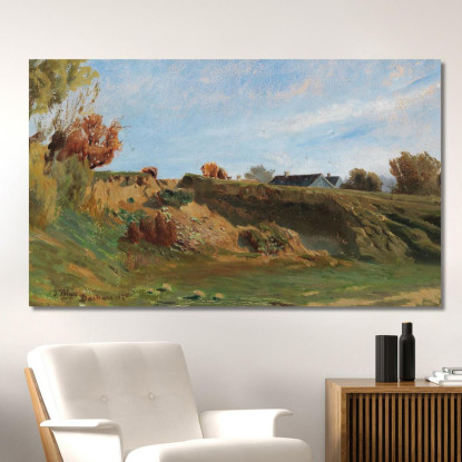 Paesaggio Estivo A Dachau Tina Blau tbl59 quadro stampato su tela