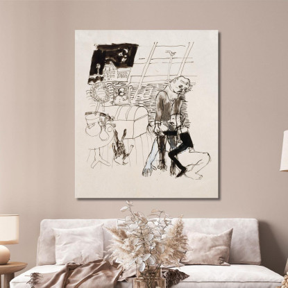 La Moglie Dell'Impiccato Walter Kurt Wiemken wkw5 quadro stampato su tela