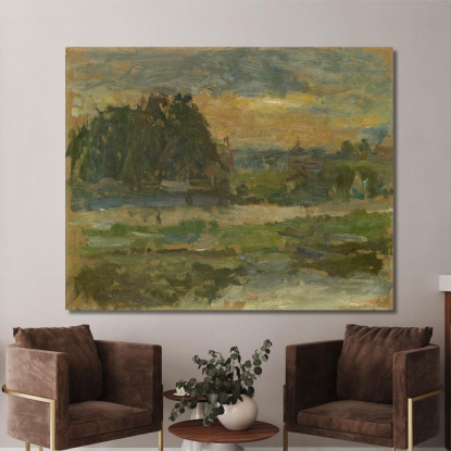 Sera Sulla Senna Walter Kurt Wiemken wkw6 quadro stampato su tela