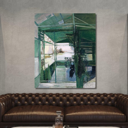 Vecchia Donna Nella Serra Walter Kurt Wiemken wkw14 quadro stampato su tela