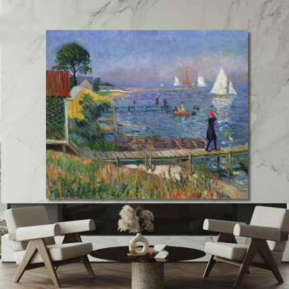 Bagnanti A Bellport William James Glackens wjg4 quadro stampato su tela