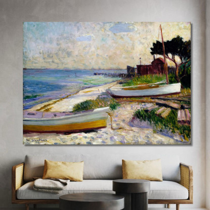 Scena Sulla Spiaggia William James Glackens wjg8 quadro stampato su tela