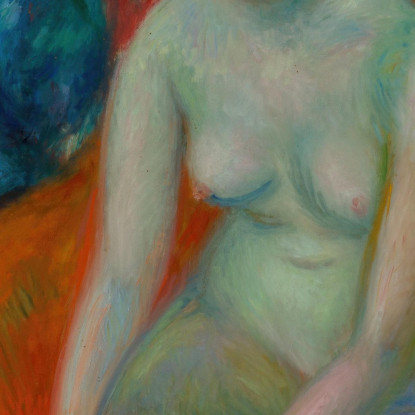 Nudo Che Indossa La Calza – Nudo Con Capelli Rossi William James Glackens wjg28 quadro stampato su tela