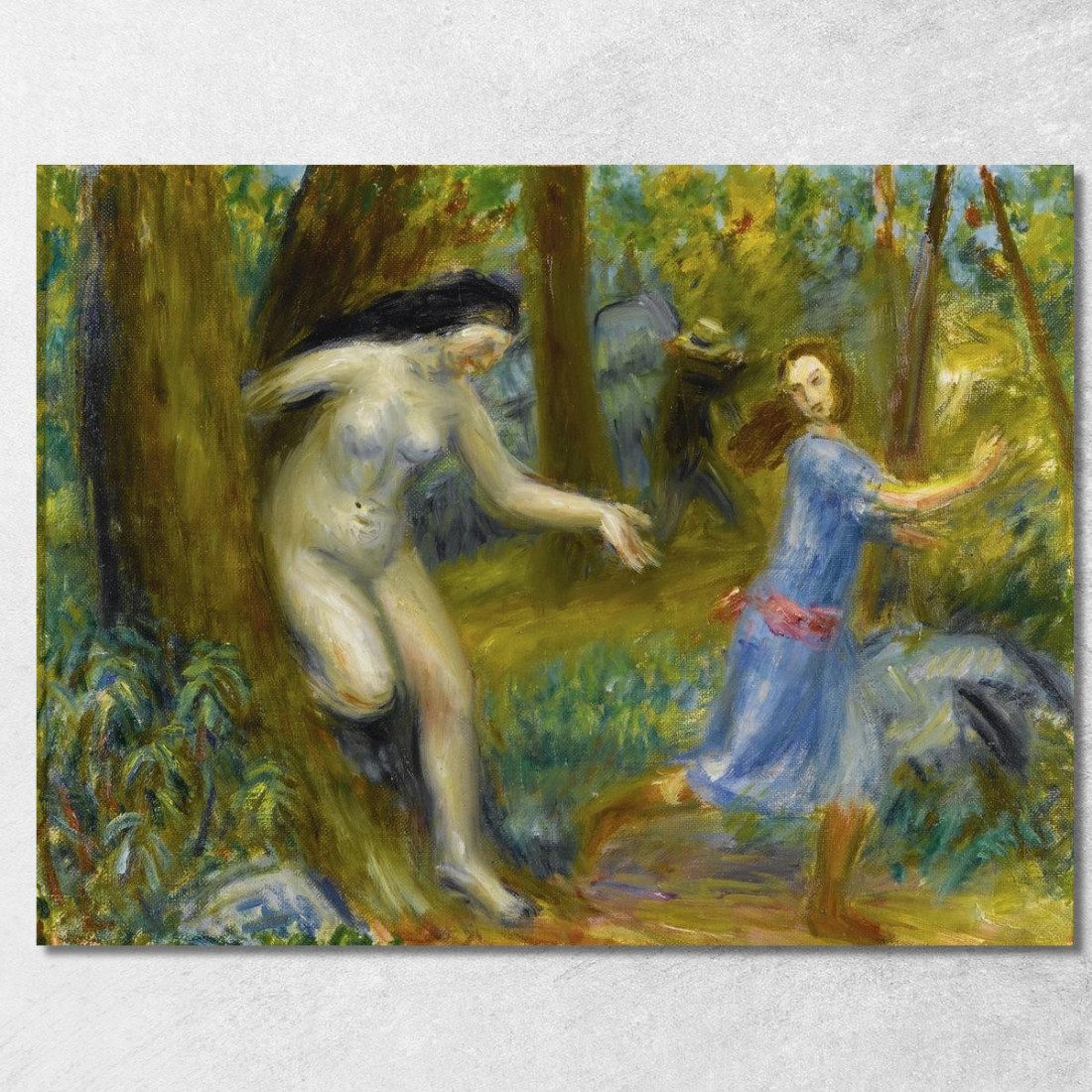 Serie Ninfetta Con Uomo William James Glackens wjg30 quadro stampato su tela