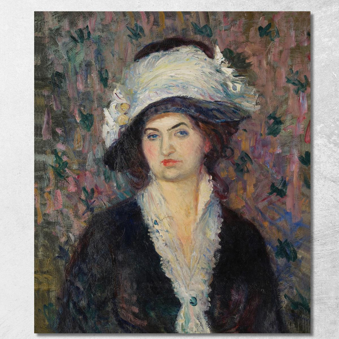 Signora Del Negozio – Donna Con Cappello Piumato William James Glackens wjg45 quadro stampato su tela