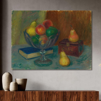 Natura Morta Con Scatola Giapponese William James Glackens wjg46 quadro stampato su tela