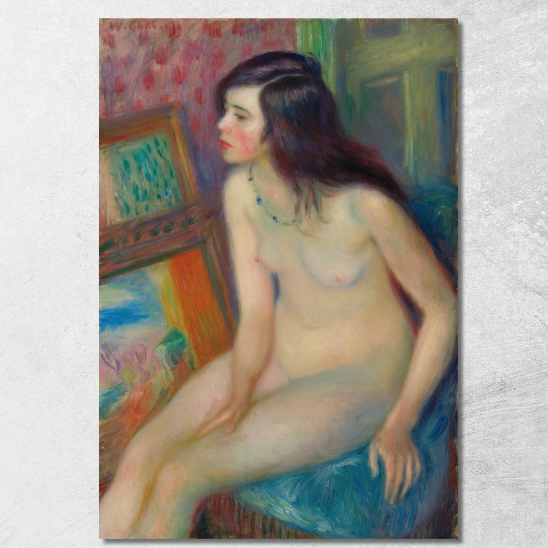 Medaglia D'Oro Del Tempio – Nudo William James Glackens wjg51 quadro stampato su tela
