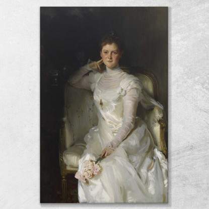 La Signora Joshua Montgomery Sears Sarah Choate Sears John Singer Sargent jss197 quadro stampato su tela