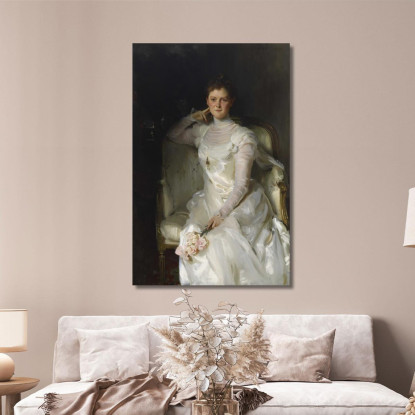 La Signora Joshua Montgomery Sears Sarah Choate Sears John Singer Sargent jss197 quadro stampato su tela