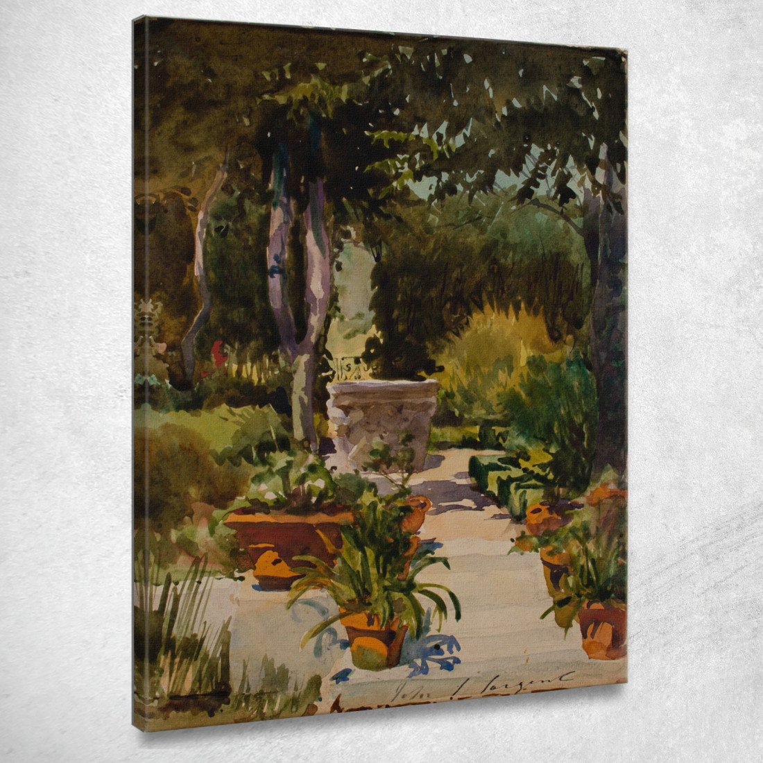 Il Giardino Della Signora Thayer Massachusetts John Singer Sargent jss198 quadro stampato su tela