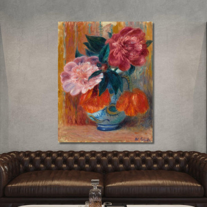Tulipani E Peonie In Una Brocca William James Glackens wjg63 quadro stampato su tela