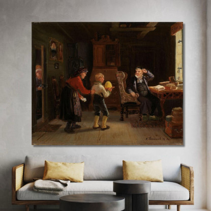 Annuncio Per La Confermazione Adolph Tidemand atd8 quadro stampato su tela