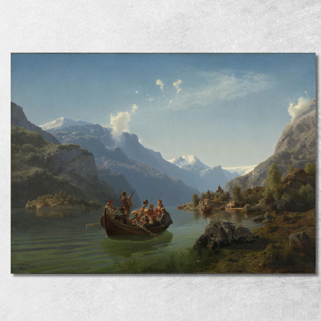 Processione Nuziale Sul Fiordo Di Hardanger Adolph Tidemand atd11 quadro stampato su tela