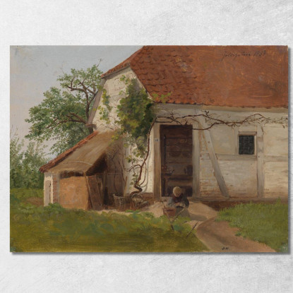 Fattoria A Goldsheim Adolph Tidemand atd16 quadro stampato su tela