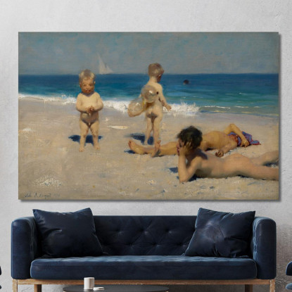 Bambini Napoletani Al Bagno John Singer Sargent jss202 quadro stampato su tela