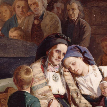 Festa Funebre Adolph Tidemand atd28 quadro stampato su tela
