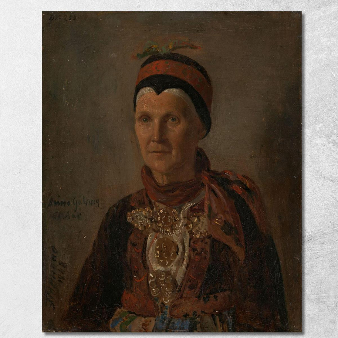 Ritratto Di Anna Gulsvig Adolph Tidemand atd54 quadro stampato su tela