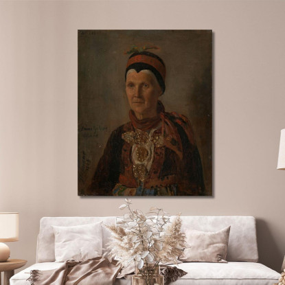 Ritratto Di Anna Gulsvig Adolph Tidemand atd54 quadro stampato su tela