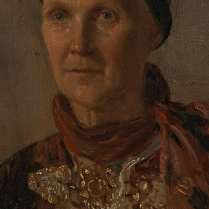 Ritratto Di Anna Gulsvig Adolph Tidemand atd54 quadro stampato su tela